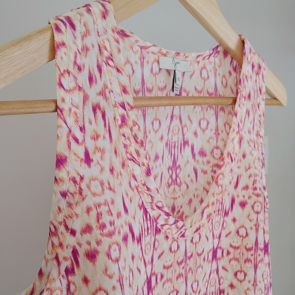 Joie Silk Tank Top Alena Ikat Print Size XS Sleeveless Blouse - Picture 8 of 16